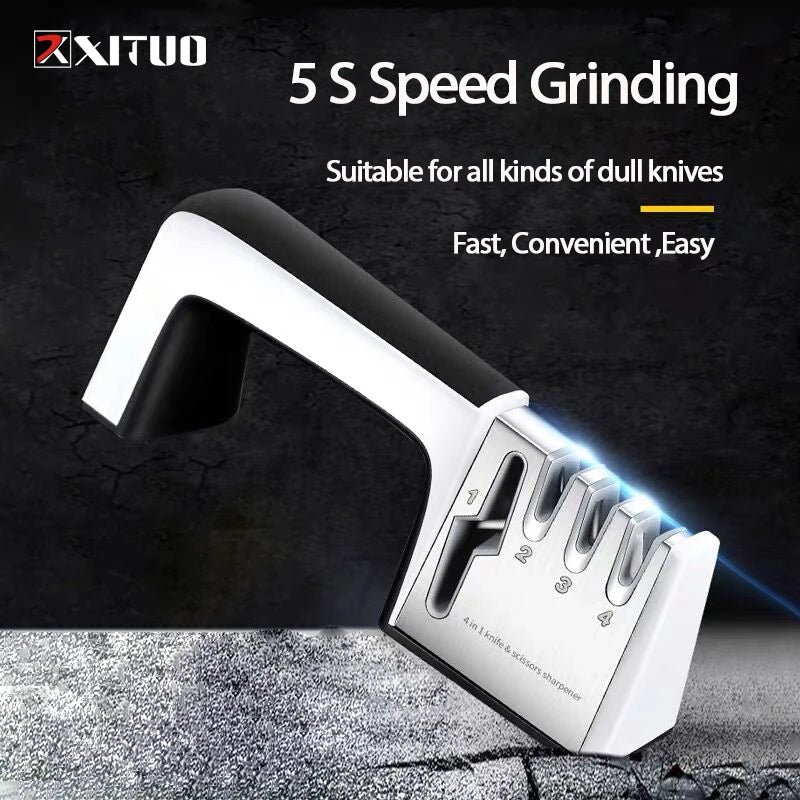 4-in-1 Kitchen Knife & Scissors Sharpener.