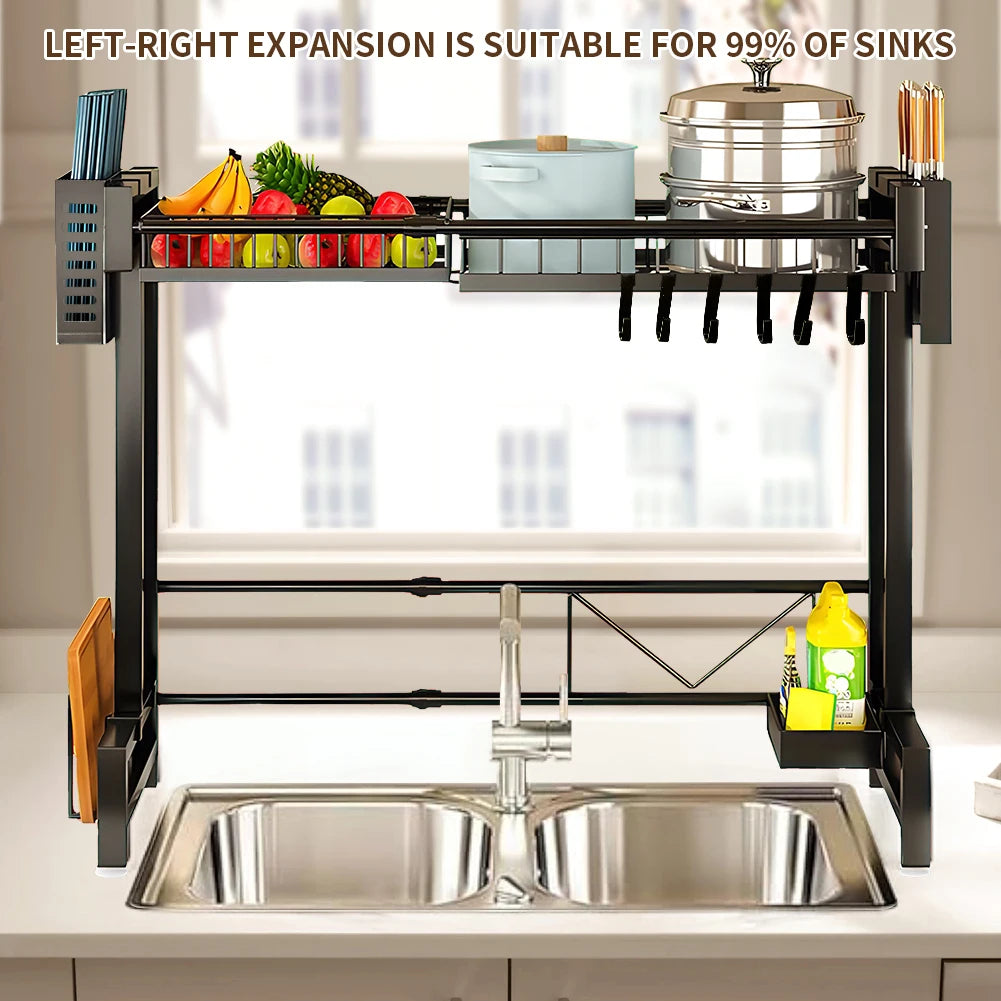 🧼 Keep Your Counter Clutter-Free – 2-Tier XL Dish Drying Rack