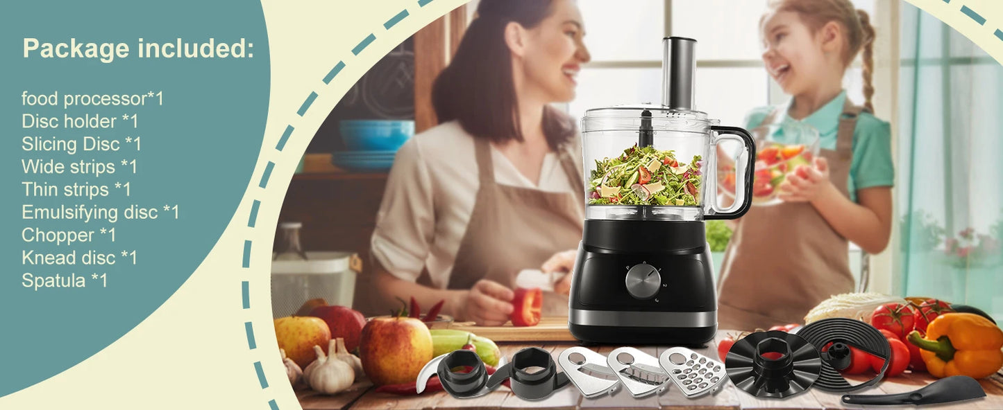 🍽️ TopStrong 6-in-1 Food Processor – Slice, Chop, Knead & More with Ease!