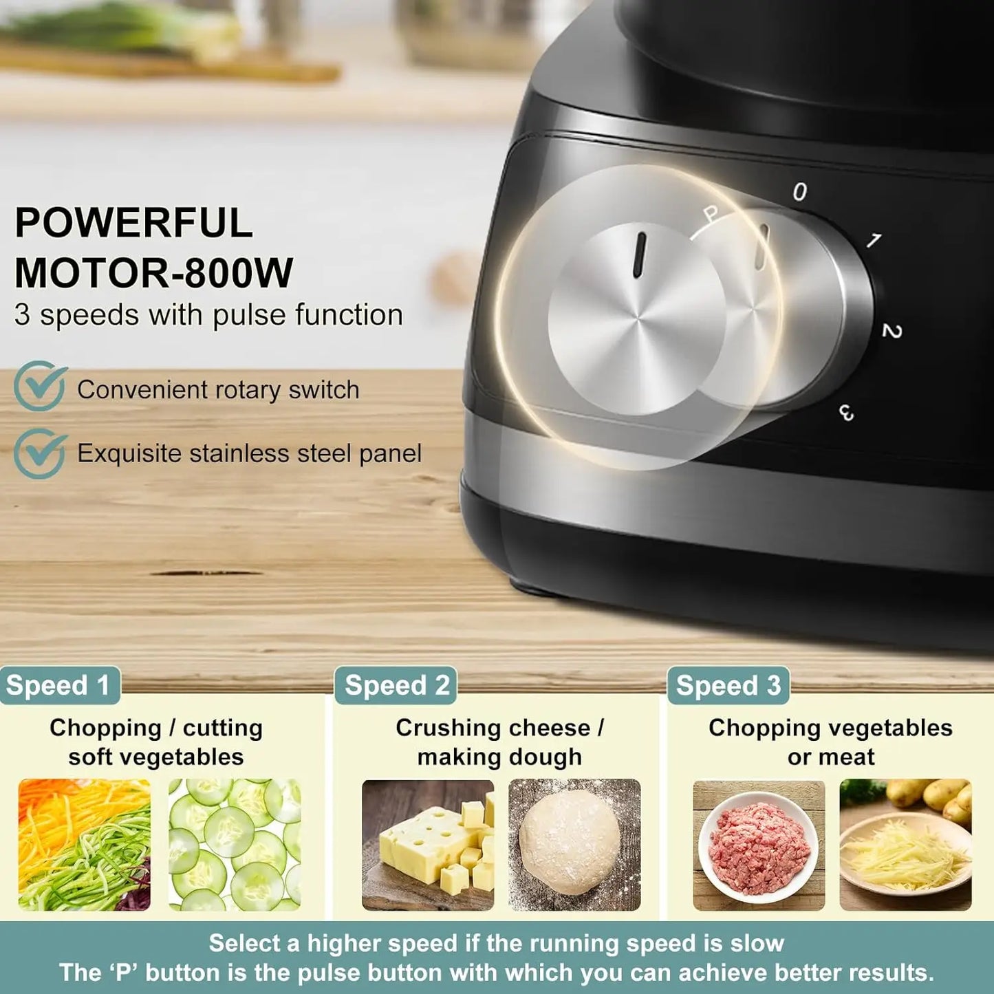 🍽️ TopStrong 6-in-1 Food Processor – Slice, Chop, Knead & More with Ease!