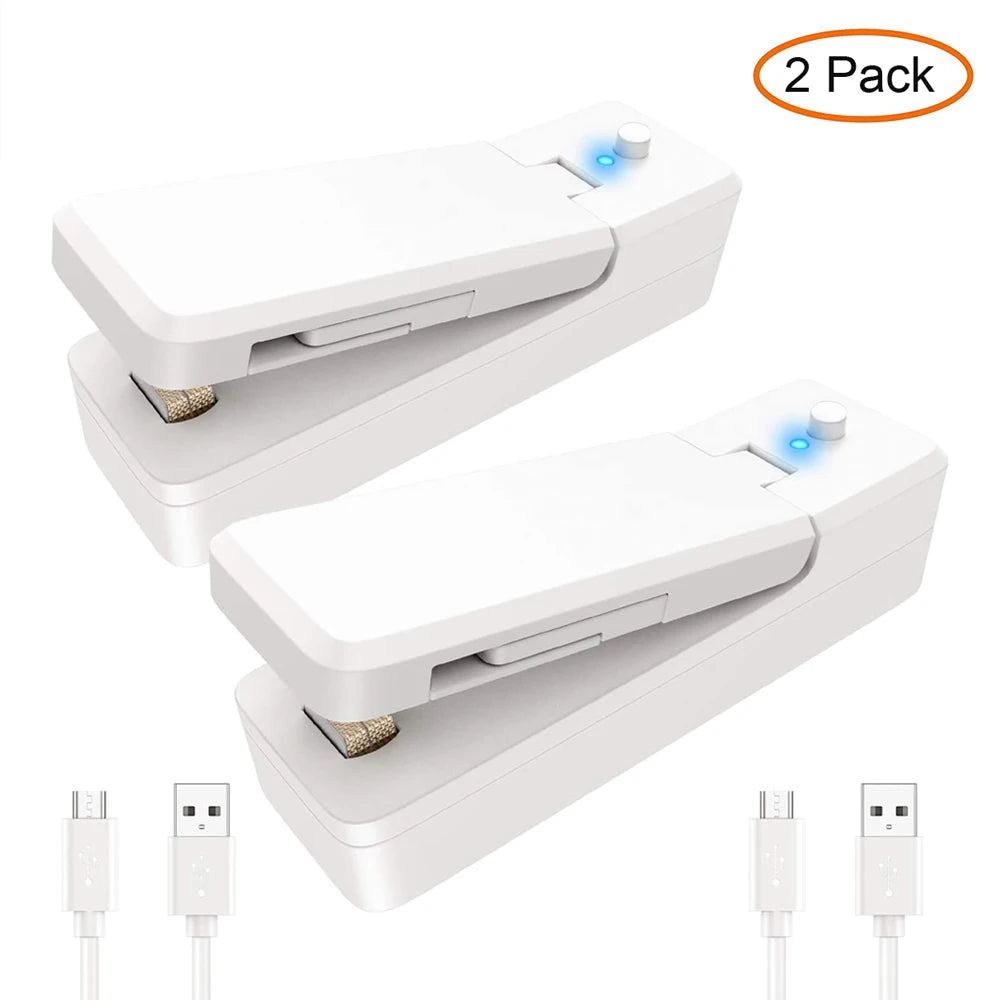 USB Mini Bag Sealer 2-in-1 Portable Heat Sealer & Cutter
