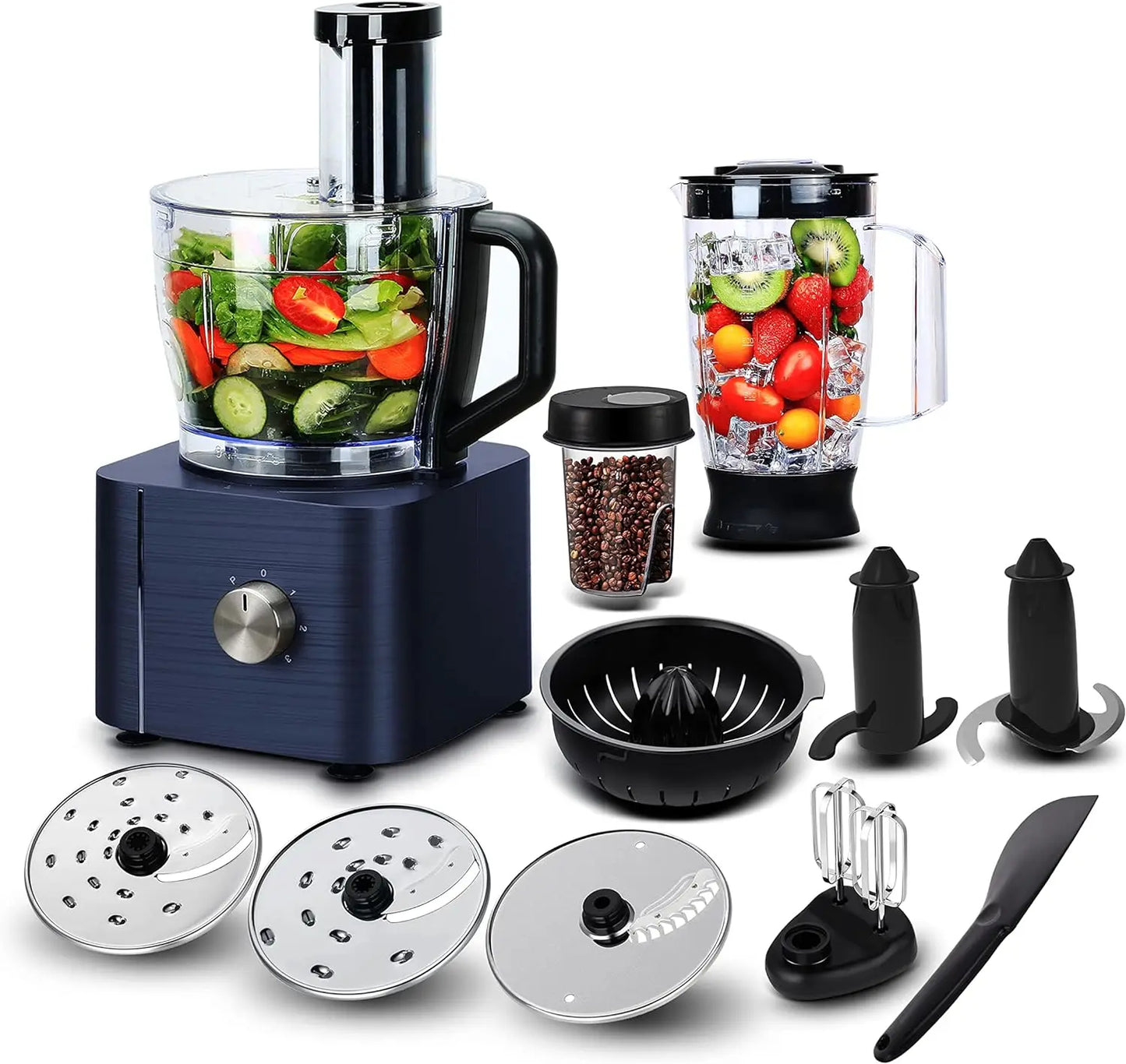 TopStrong 11-in-1 Food Processor – 1100W, 3.2L, 3 Speeds