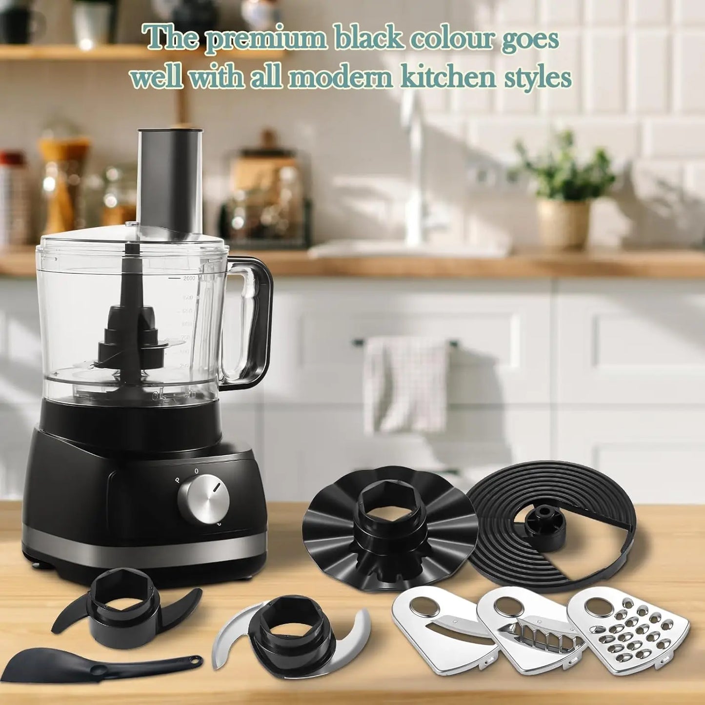 🍽️ TopStrong 6-in-1 Food Processor – Slice, Chop, Knead & More with Ease!