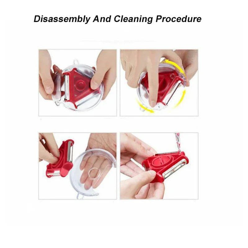 🍎 TriBlade 3-in-1 Fruit & Vegetable Peeler – Stainless Steel Multi-Function Kitchen Tool